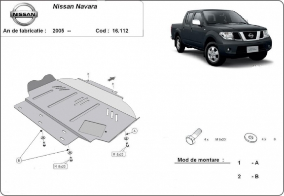 Protetor de Carter de aço Nissan Navara D40