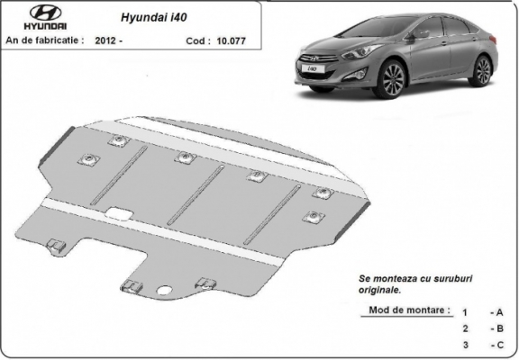 Protetor de Carter de aço Hyundai i40