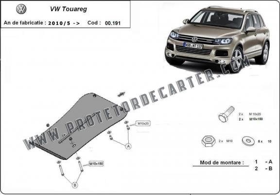  Protetor de caixa de velocidades de aço  VW Touareg 7P