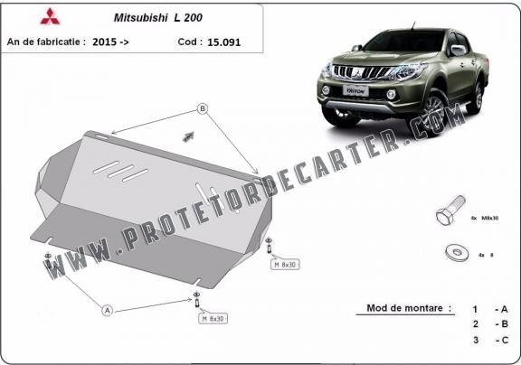 Protetor de aço para radiador Mitsubishi L200