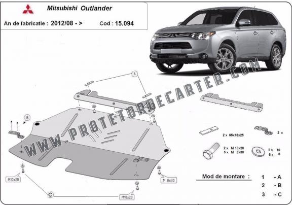 Protetor de Carter de aço Mitsubishi Outlander