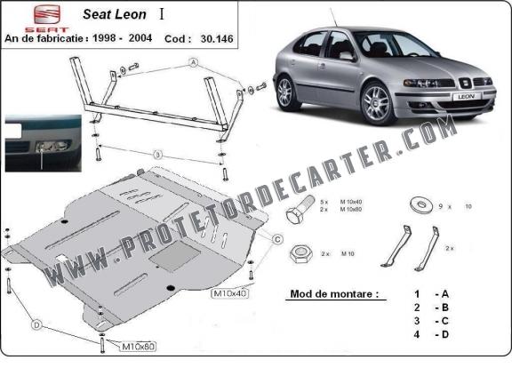 Protetor de Carter de aço Seat Leon Mk1