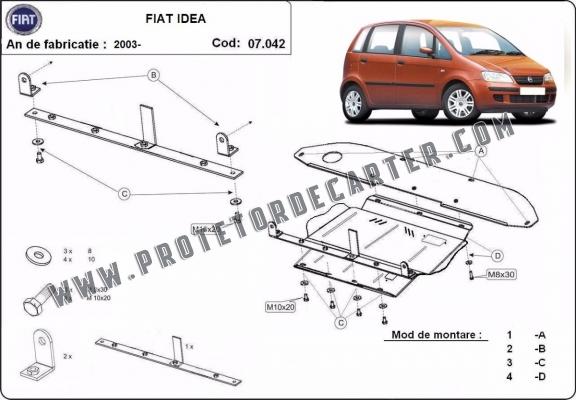 Protetor de Carter de aço Fiat Idea