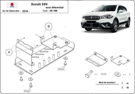  Protetor diferencial de aço  Suzuki SX4