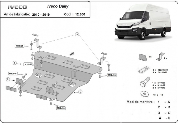 Protetor de Carter de aço Iveco Daily 6