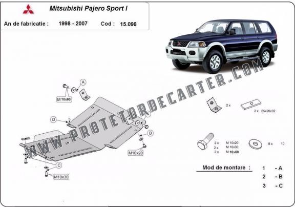 Protetor de Carter de aço Mitsubishi Pajero Sport 1