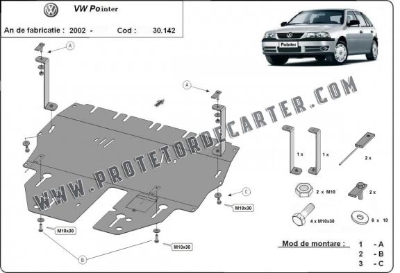 Protetor de Carter de aço Volkswagen Pointer
