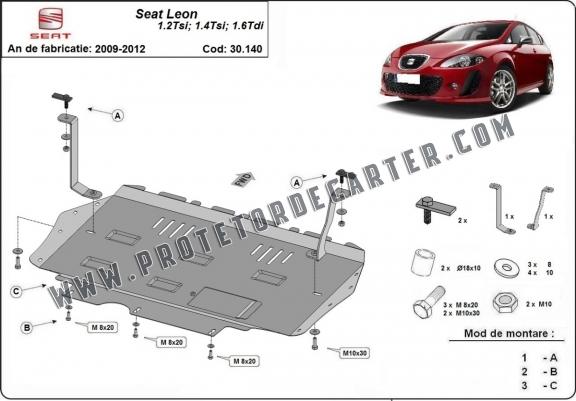 Protetor de Carter de aço Seat Leon Mk2