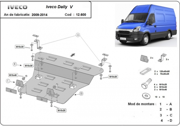Protetor de Carter de aço Iveco Daily 5