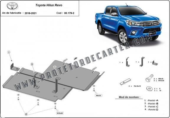  Protetor diferencial de aço  Toyota Hilux Revo