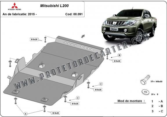 Protetor de Carter de aço Mitsubishi L200