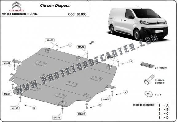 Protetor de Carter de aço Citroen Dispatch