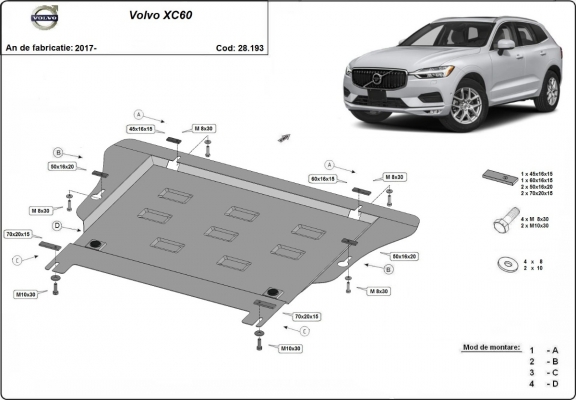 Protetor de Carter de aço Volvo XC60
