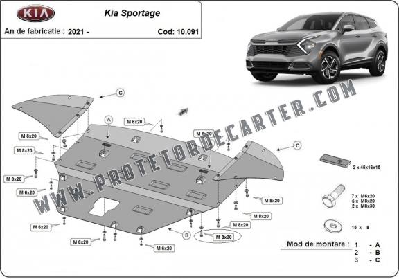 Protetor de Carter de aço Kia Sportage