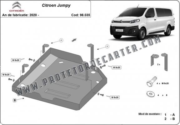 Protetor de aço tanque AdBlue Citroen Jumpy