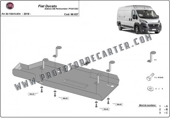 Protetor de aço tanque AdBlue Fiat Ducato