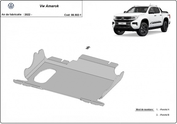 Protetor de Carter de aço Volkswagen Amarok 2 