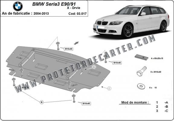Protetor de aço para radiador BMW seria 3 - E90