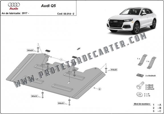 Protetor de caso de transferência de aço Audi Q5