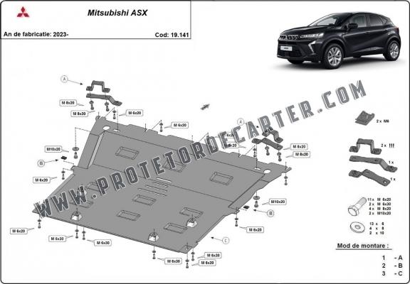 Protetor de Carter de aço Mitsubishi ASX