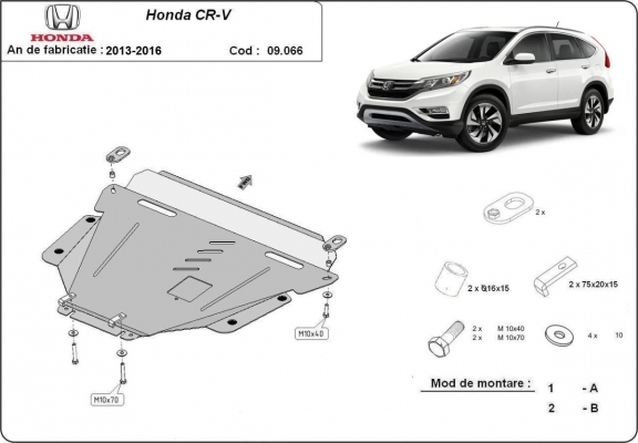 Protetor de Carter de aço Honda CR-V Gen 4