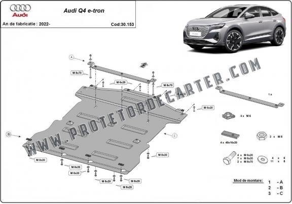 Protetor de Carter de aço Audi Q4 e-tron