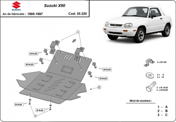 Protetor de Carter de aço Suzuki X90