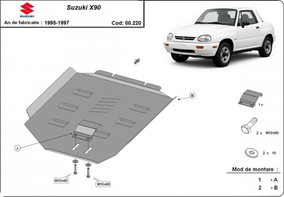  Protetor de caixa de velocidades de aço  Suzuki X90