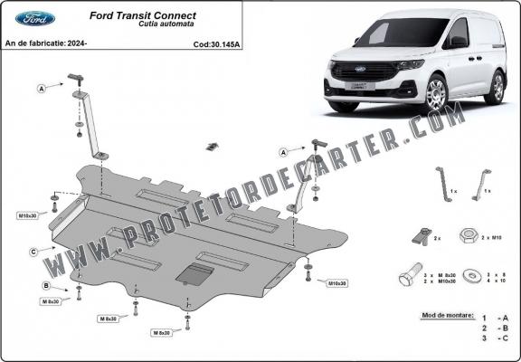Protetor de Carter de aço Ford Transit Connect- automatic gearbox