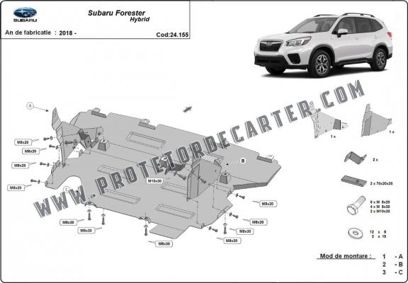 Protetor de Carter de aço Subaru Forester 5 Hybrid