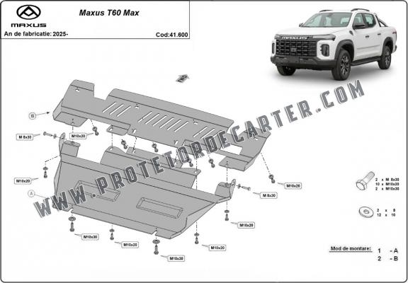 Protetor de Carter de aço Maxus T60 Max