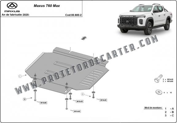 Protetor para caixa de transferência de aço Maxus T60 Max