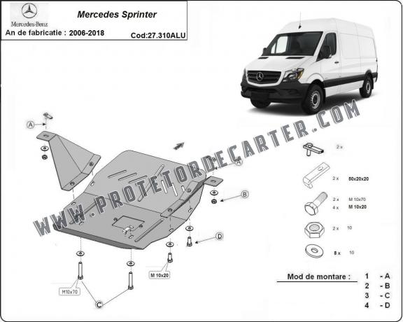 Protetor de Carter de alumínio Mercedes Sprinter