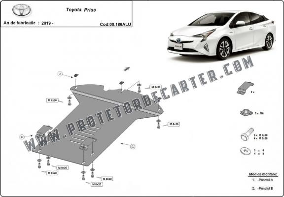 Protetor / bloqueio do catalisador de alumínio para Toyota Prius