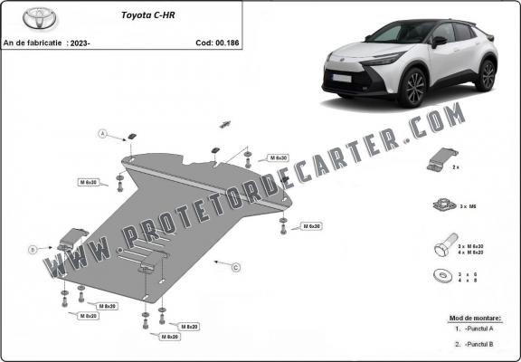 Protetor de conversor catalítico/cat lock Toyota C-HR