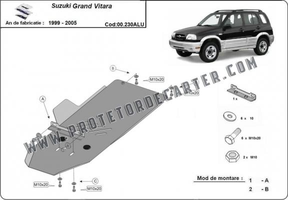  Protetor de caixa de velocidades de alumínio Suzuki Grand Vitara
