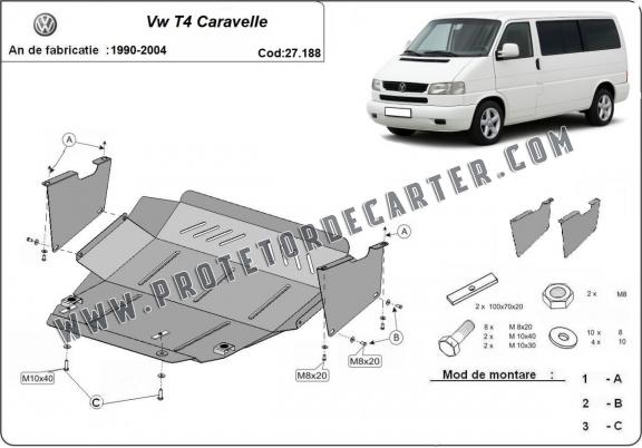 Protetor de Carter de aço VW Transporter T4 Caravelle