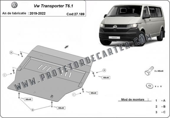 Protetor de Carter de aço Volkswagen Transporter T6.1