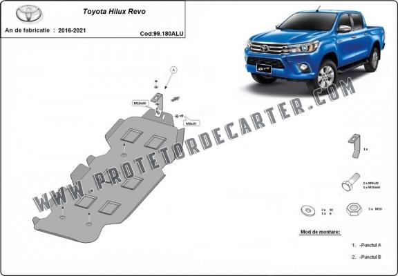 Protetor para o tanque de combustível de alumínio Toyota Hilux Revo