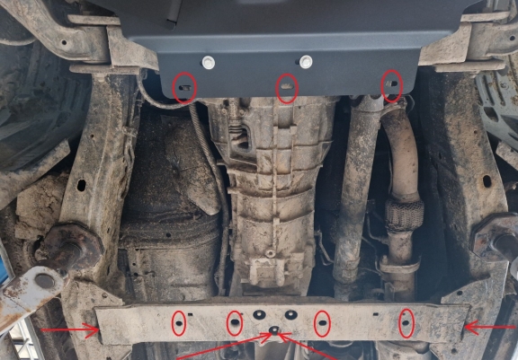 Protetor de aço para caixa de velocidades e diferencial Nissan Pathfinder