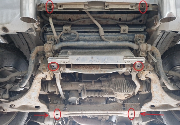 Protetor de Carter de aço Mitsubishi Pajero 3 (V60, V70) Vers. 2.0