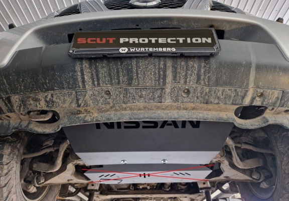 Protetor de aço para radiador Nissan Navara D40