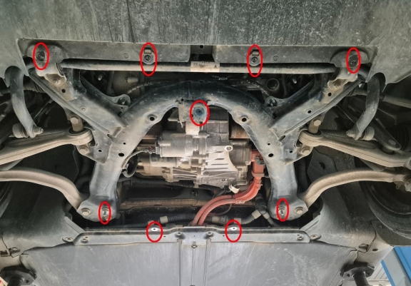 Blindagem frontal do motor elétrico para Tesla Model Y AWD